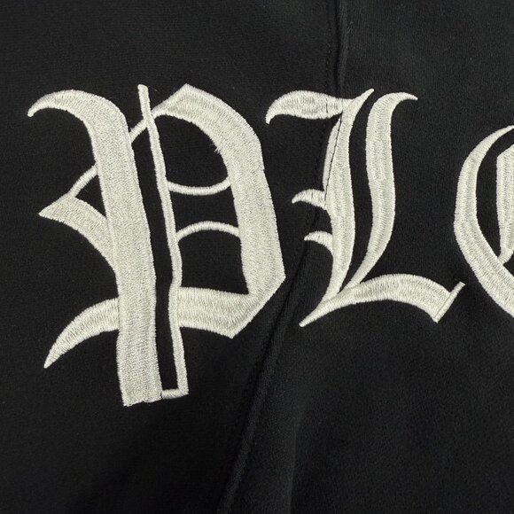 Pleasures Now Hoodie Mens Large L Black Neural Embroidered Fleece Sweatshirt 1 - Picture 5 of 11